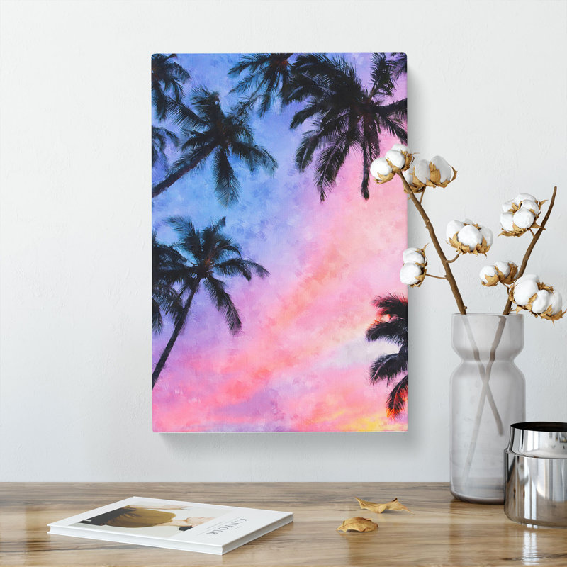 Palm Tree Paradise - Wrapped Canvas, 50cm H x 35cm W x 3cm D