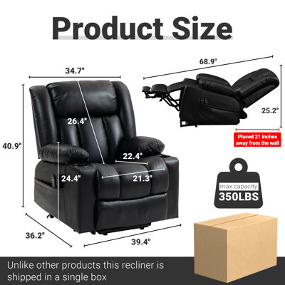 Dual Motor Zero Gravity Recliner  Extended Footrest With Massage Heat Cup Holders USB Port  Breathable Leather