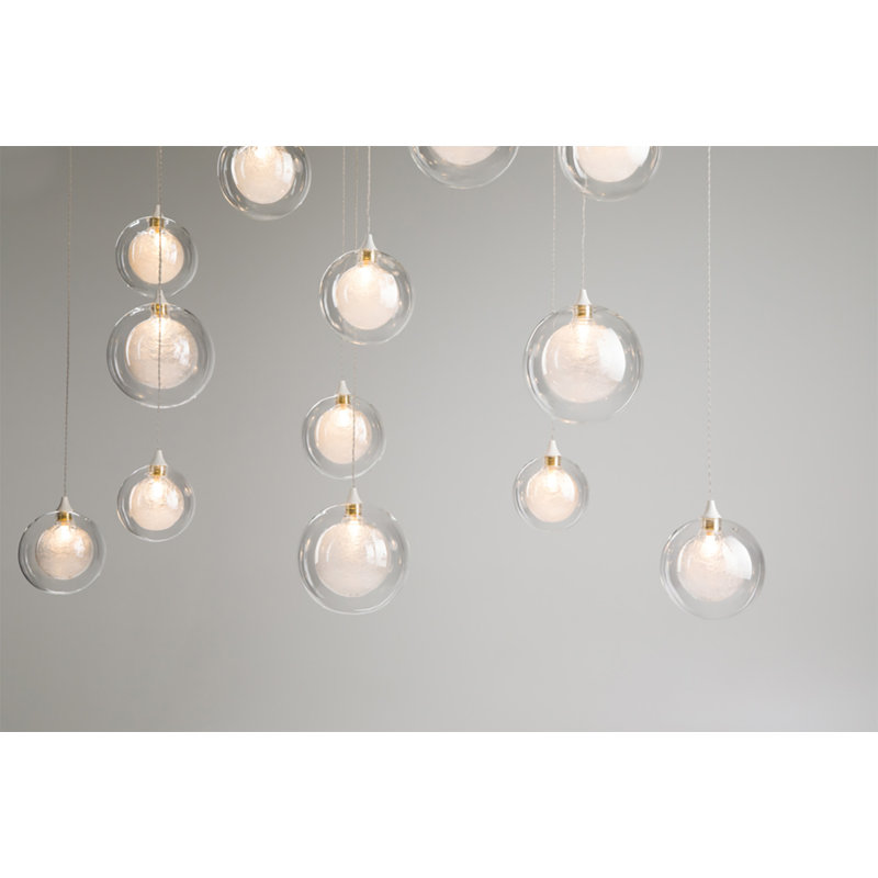 Luminaire suspendu en grappe à 19 lumières