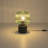 Concrete Table Lamp With Green Glass