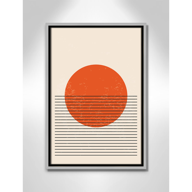 «Bright Minimal Series # 2» par Stanley, Toile avec cadre, Flottant argent, L 13,5 po x H 19,5 po