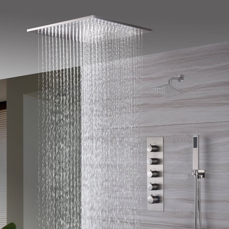 All-In-One Kit with Rough in-Valve, Brushed Nickel