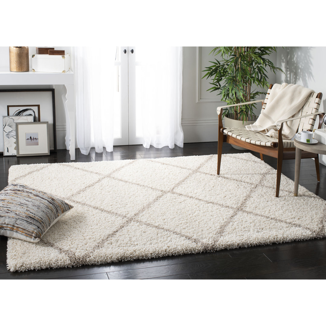 Rizco Shag Performance Geometric Rug Ebern Designs Rug 