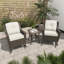 Ensemble de 3 chaises d'extérieur en osier avec table d'appoint-1862849680