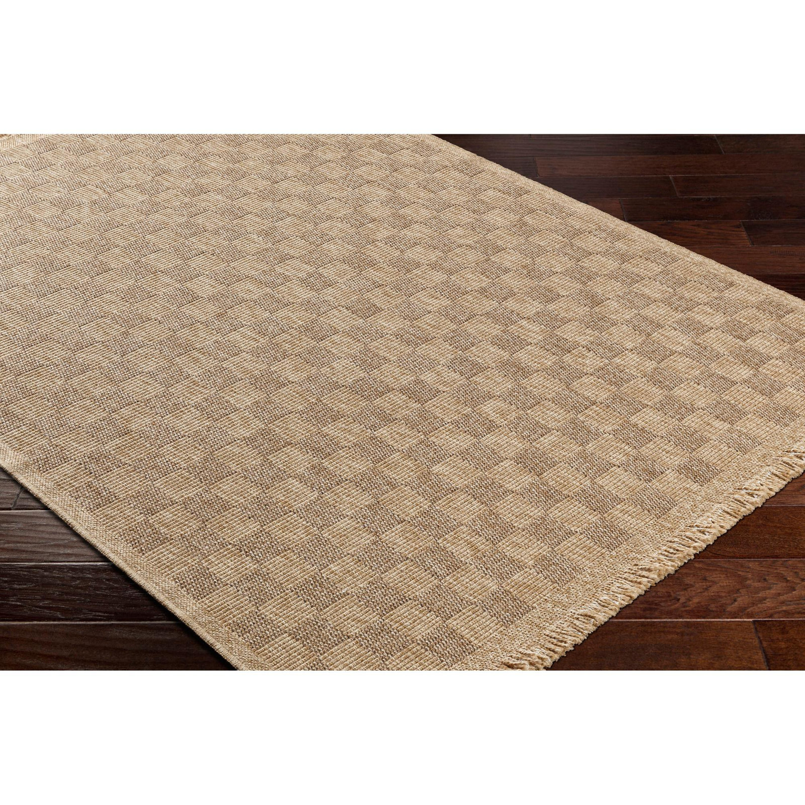 Abbie Checkered Outdoor Rug, Runner 2'7" x 7'