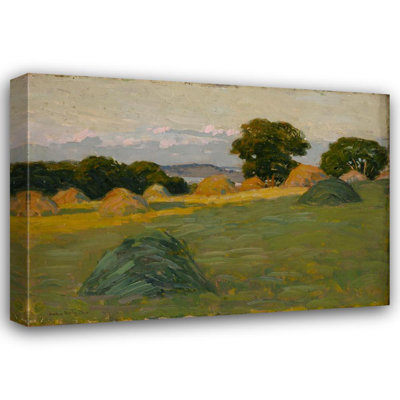 "The Hill Field" by  Arthur Wesley Dow - Gallery Wrap Canvas Wall Art