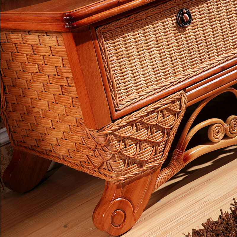 Meuble télé de style sud-est asiatique, 62.99"