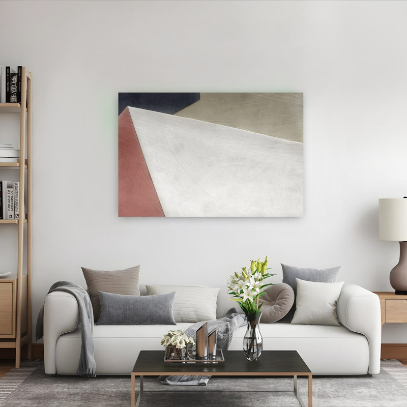 Geometric Forms Abstract Contemporary Geometric Wall Art Print by Alma - Wrapped Canvas Print, 152.4cm H x 101.6cm W