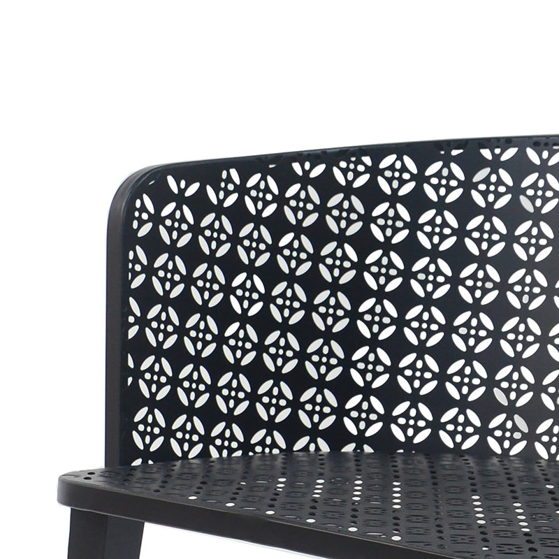 Ensemble de 2 chaises de salle à manger d'extérieur Milan, Noir
