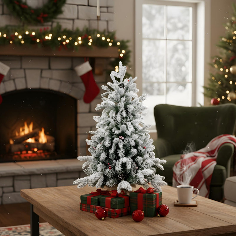 Arbre de Noël moderne de table 3 pi avec 355 pointes