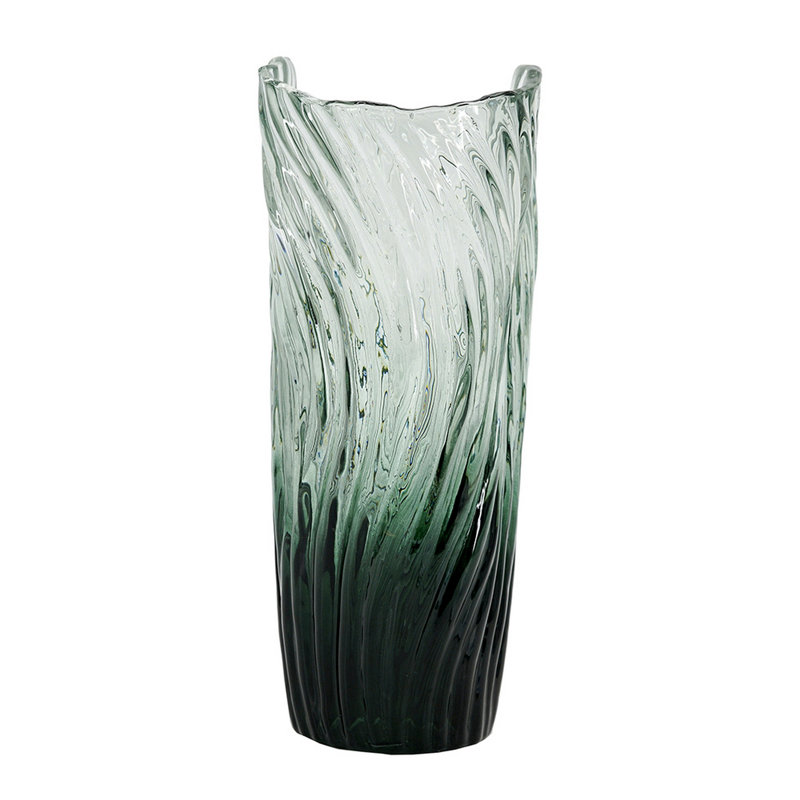 Vase en verre 7,5 x 4 x 12 po, 11.8" H x 7.5" W x 3.9" D