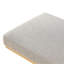 Banc rembourré en tissu bouclé gris - Pieds robustes pour chambre ou salon moderne - Charge maximale de 118 kg (260 lb)