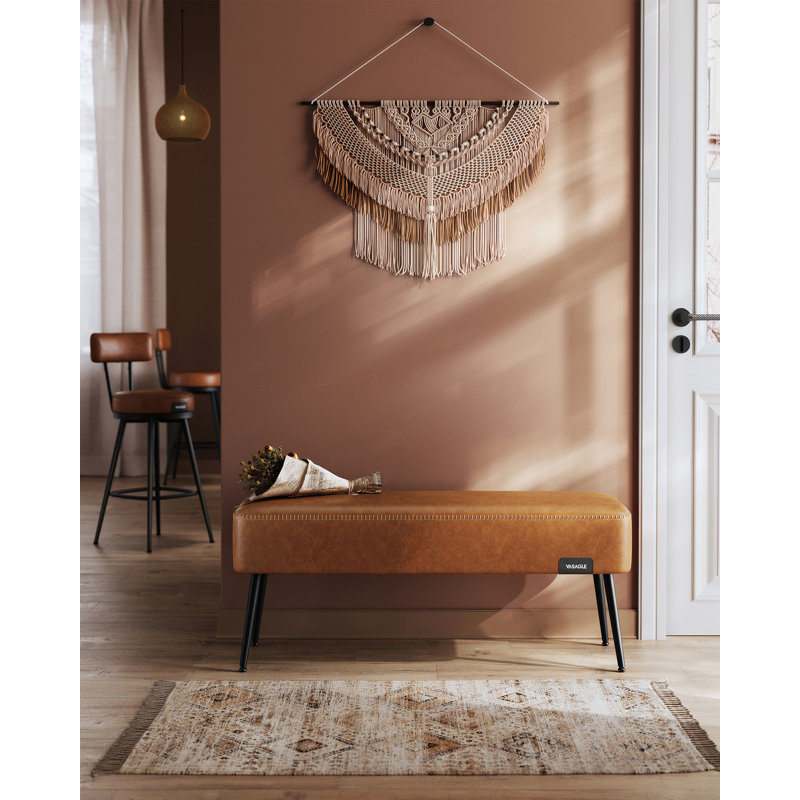 Sallisaw Metal Accent Stool, Brown