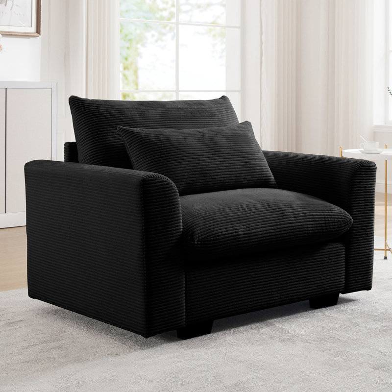 Fauteuil Corduroy, Noir