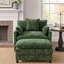 Fauteuil d'appoint moderne en chenille de 100 cm avec repose-pieds, fauteuil de lecture club pour salon ou chambre-1974045212