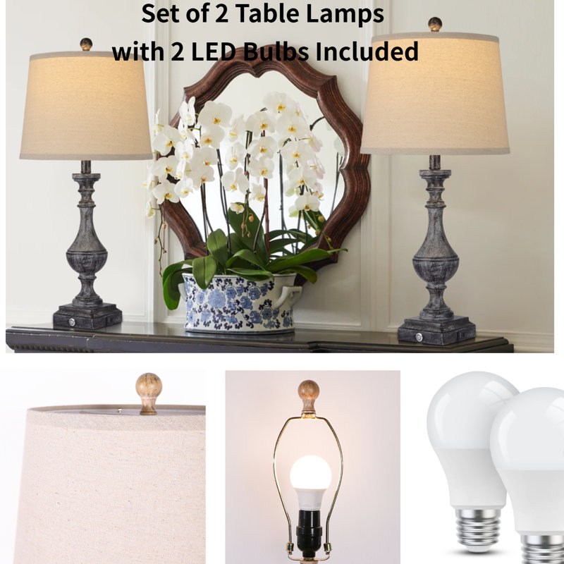 Lampes de table Dasteel 27,5 "Touch, Gris blanc
