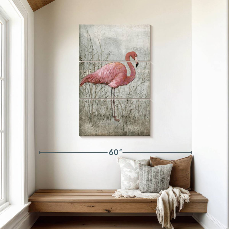 Flamant rose Brampt I, H 45 po x l 28 po