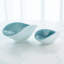 Pinched Cased Glass Bowl-Azure-Lg