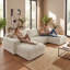 Canapé en U rembourré avec chaises doubles et coussins-143148840