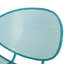 Chaise d'extérieur - Coquille de fer bleu sarcelle, l 24,92 po x P 26,19 po, H 34,53 po pour 2 chaises de patio