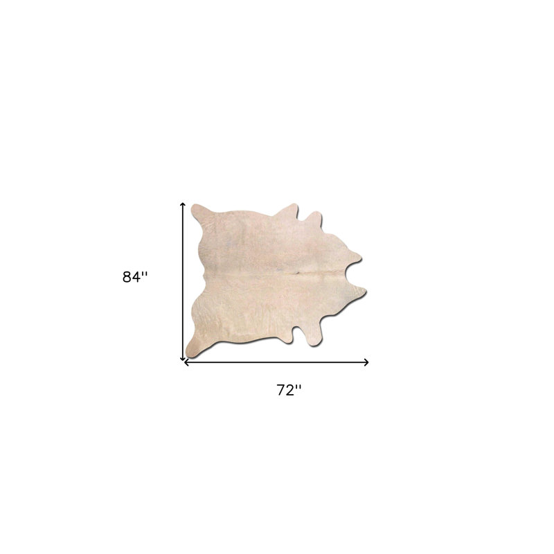 Barkley 6' X 7' Off White Natural Cowhide Area Rug, Novelty 6' x 7'