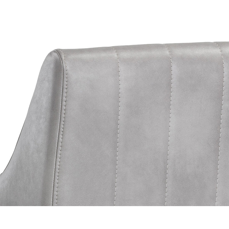 Wolfe Club Chair, Gray Faux Leather