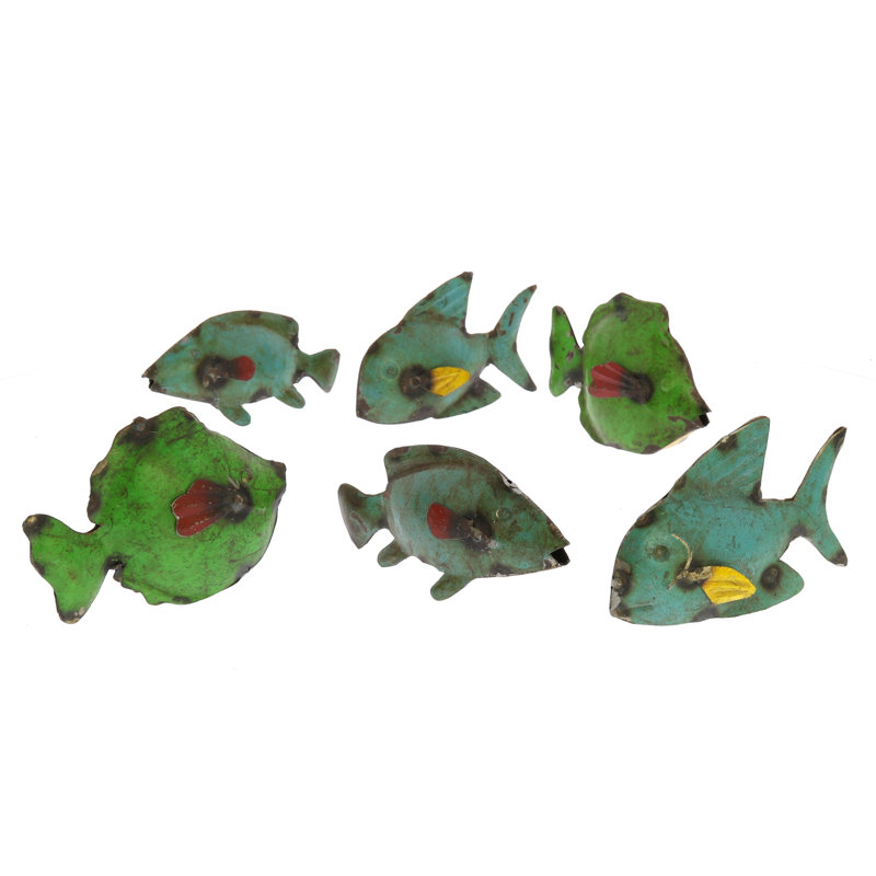 Figurine couleur assortis de poisson en métal Zowie