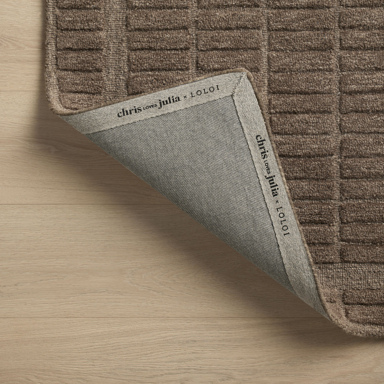 Chris Loves Julia x Loloi Bradley Cocoa / Cocoa Area Rug, Rectangle 11'6" x 15'