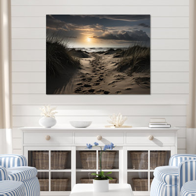 «Beach Photo Footprints In VI» - Art mural sur toile