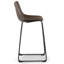 Ensemble de 2 tabourets de comptoir en similicuir avec cadre en fer brun-423125603-418540025