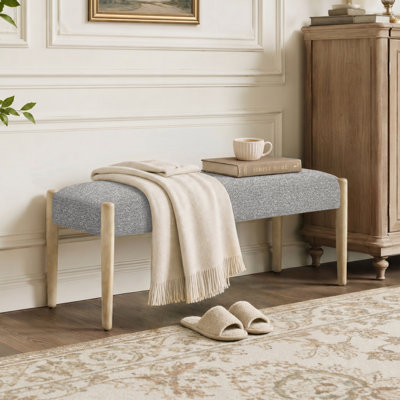 42'' W Modern Upholstered chenille Bench