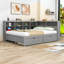 Lit de jour en bois Broadview avec 2 tiroirs et rangement et USB-1914866366
