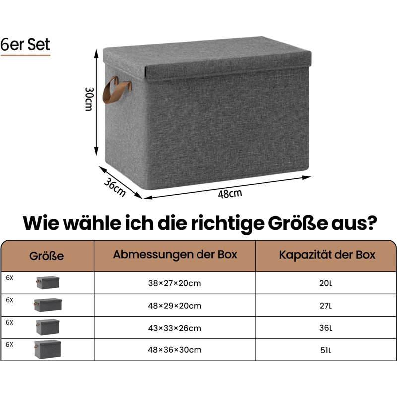 17 Stories Wool / Felt Decorative Bin, 51 L.