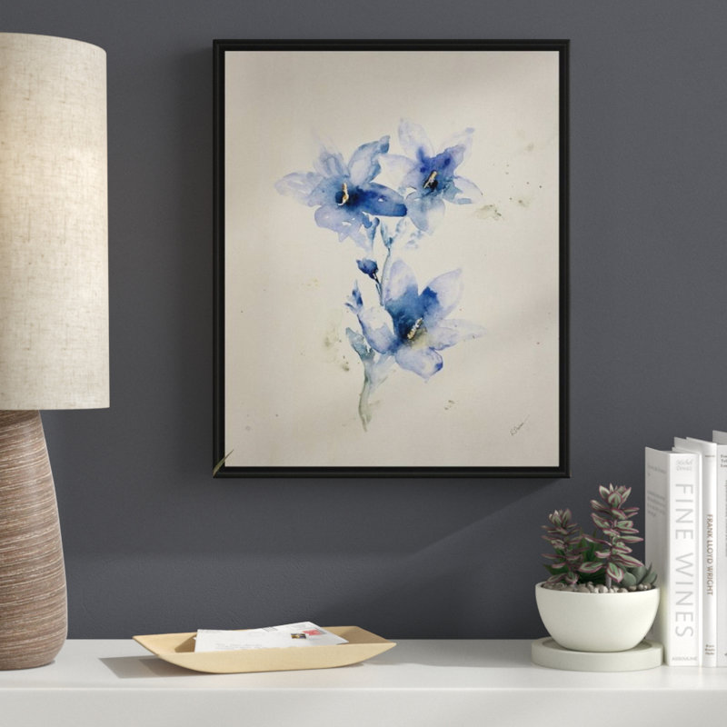 « essential to eden v », peinture sur toile, H 21,7 po x l 17,7 po x p 1,75 po, Cadre flottant noir
