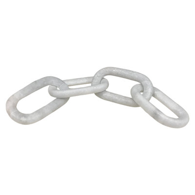 Marble 4 Link Oval Chain - White