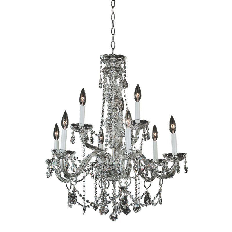 Lustree empire 9 lumières à bougie de style bougie Crystal Palace
