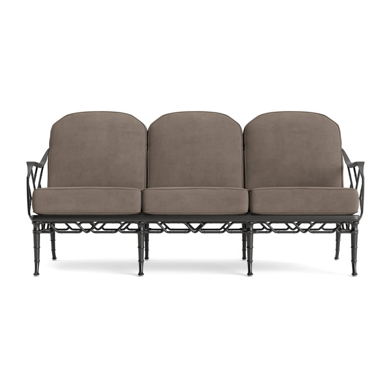 Calcutta Outdoor 3 - Seat Patio Sofa, Fusion Moccasian, Textured Pewter
