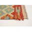 Tapis décoratif en laine de conception unique 4 pi 2 po x 5 pi 10 po noué à la main New Age Ivoire/rouge