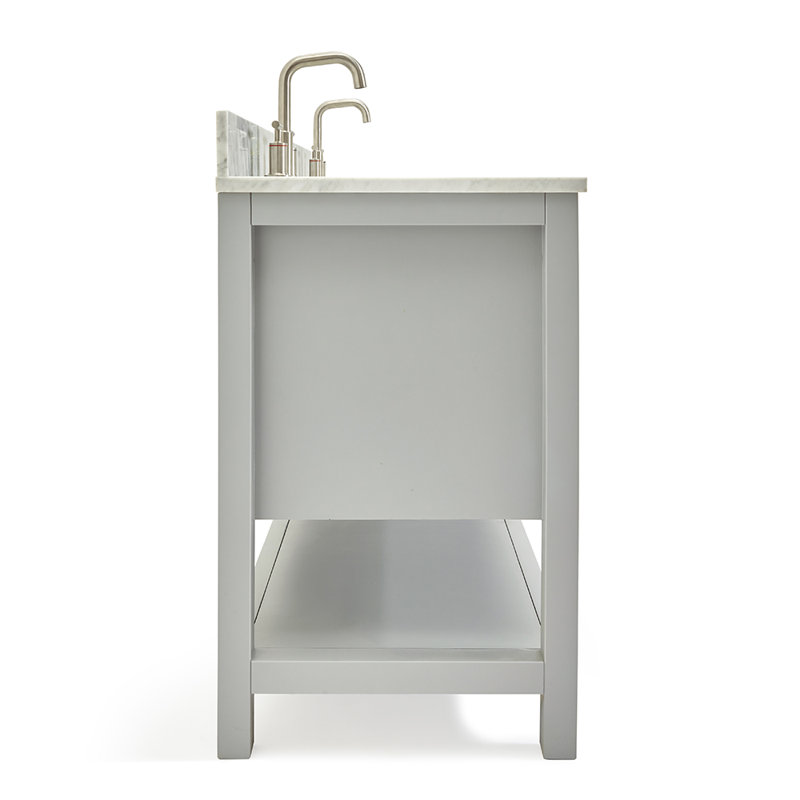 Magnolia Bath Vanity Rectangular Basin S073DCW2R, Gray, Rectangle ,  73"