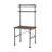 Findley Writing Desk with 2-Tier Shelves & Metal Frame