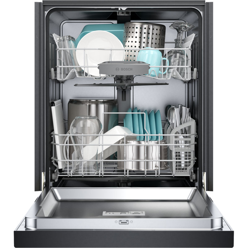 24" Recessed Handle 300 Series Dishwasher, Black