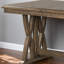 Ensemble de table de salle à manger Mid-Century en bois massif 7 pièces avec une table de cuisine extensible avec des feuilles de 12 pouces et des chaises rembourrées avec des coussins gris dans une finition brun doré, 6 places assises.