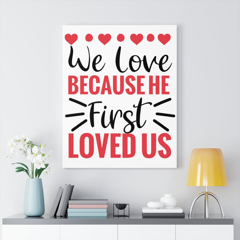 First Loved Us - Wrapped Canvas Print, 36cm H x 28cm W