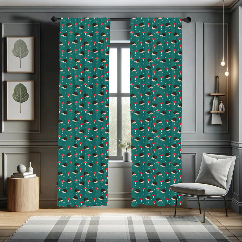 Hedgehog Semi-Sheer Rod Pocket Sliding Panel, 28" x 84"