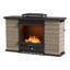 Foyer rectangulaire au gaz durable en fer (50 000 BTU) avec couvercle en PVC noir résistant aux intempéries