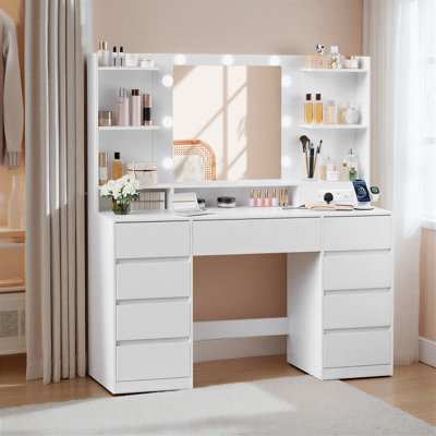 Dressing Table With LED Mirror