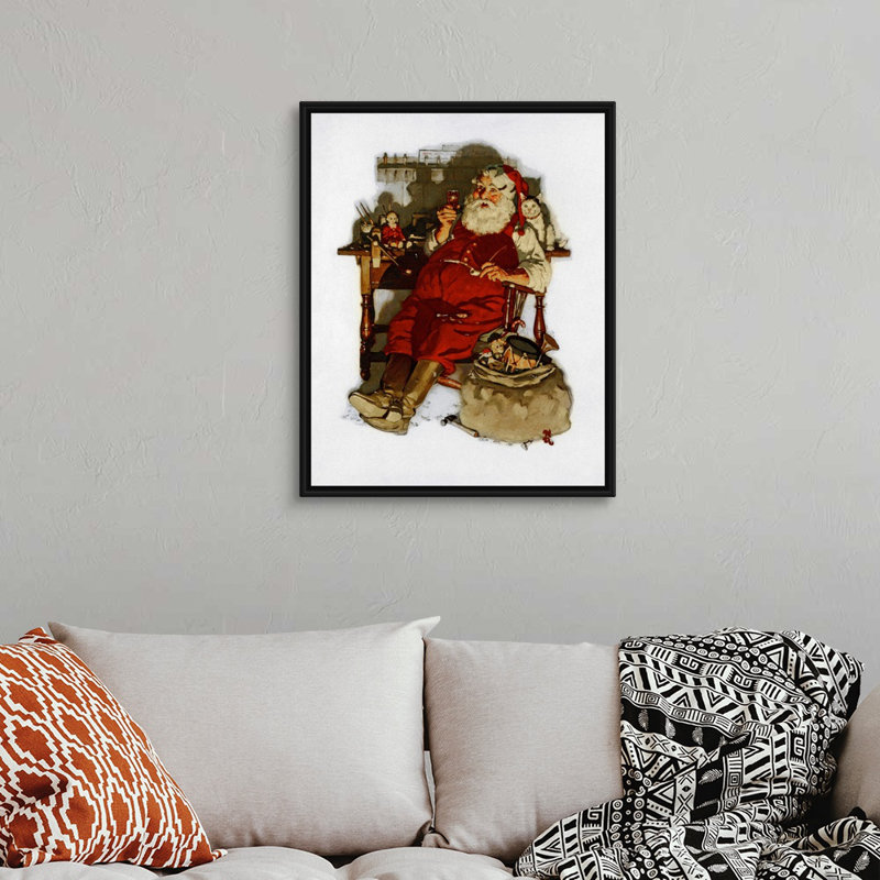 Art mural sur toile Norman Rockwell, Cadre flottant noir, H 32 po x l 26 po x P 1,75 po