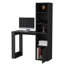 Bureau d'ordinateur Anson avec bibliothèque à 4 niveaux et armoire à 1 porte-132975179
