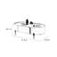 Table basse ovale en cuir selle