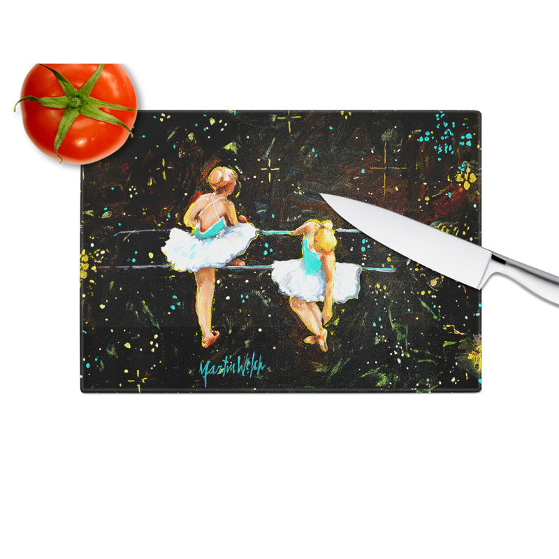 At Practice Ballet Glass Cutting Board